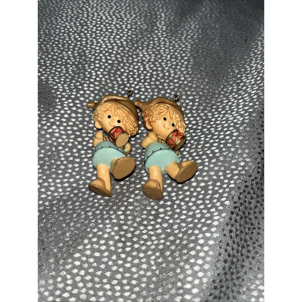 2 Vintage 1980 Hallmark Little Drummer Boy Tree Trimmer Collection Ornaments
